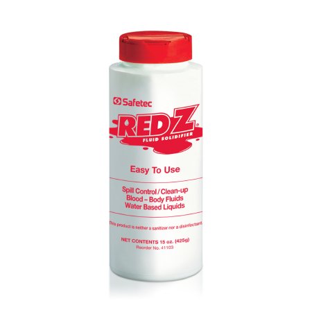 Spill Control Solidifier Red Z™ Shaker Top Bottle 15 oz. (1/EA 12/CS) by Safetec of America  ID 41103